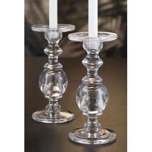  Fifth Avenue Crystal Glass Candle Holders, Set of 2: Home 