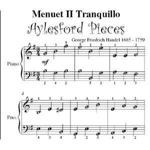  Menuet II Tranquillo Aylesford Pieces Handel Easy Piano 