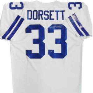  Tony Dorsett Autographed White Custom Jersey: Sports 