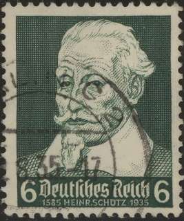 Stamp Germany Mi 573 Sc 456 Nazi 3rd Reich Musician Music Heinrich 
