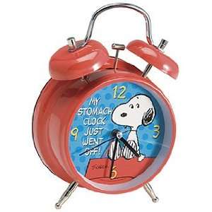  Peanuts SNOOPY Twin Bell Alarm Clock New Gift