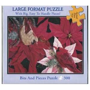  Bits and Pieces 300 pc. Cardinals and Poinsettias Large 
