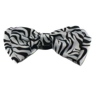    Zebra Black White Bow Tie Pre Tied Plastic Clip Toys & Games