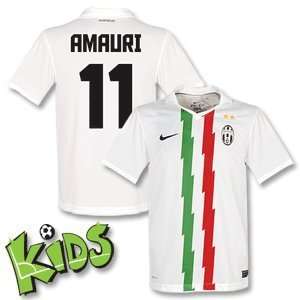  10 11 Juventus Away Jersey + Amauri 11 (Fan Style)   Boys 