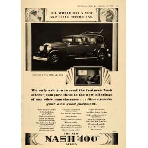   400 Advanced Six Ambassador Car   Original Print Ad