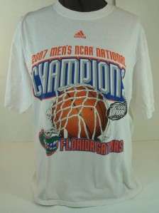 2007 SEC FLORIDA GATORS Mens Basketball Champs ADIDAS T Shirt  