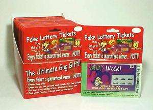 60 Fake Lottery Tickets gag prank joke funny crap  
