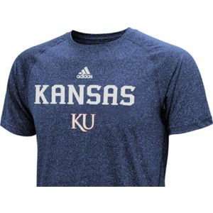 Kansas Jayhawks Reebok NCAA Youth Adidas Zero Crew T Shirt  