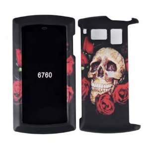  SANYO 6760 Skull+Rose Premium Designer Hard Protector Case 