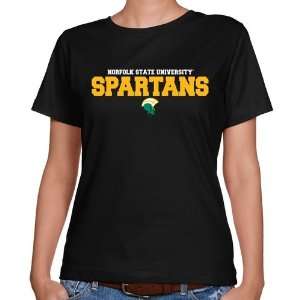  Norfolk State Spartans Ladies Black University Name 