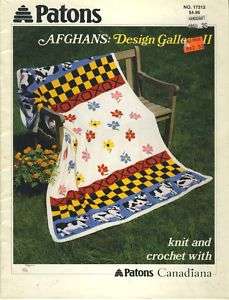 Patons Afghans: Design Gallery II knitting & crochet book copyright 