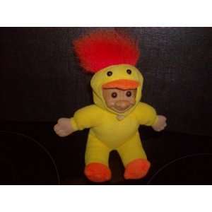   Sitting Troll with Duck Outfit and Orange Hair by Russ: Toys & Games