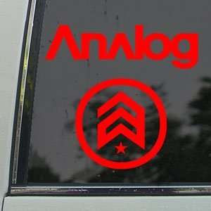  ANALOG Red Decal Snowboard Car Truck Bumper Window Red 