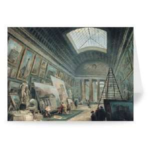  A Museum Gallery with Ancient Roman Art,   Greeting Card 
