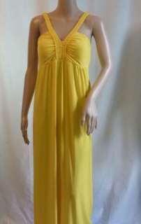 MMM AGB DRESS Yellow Braid Straps Maxi Dress Sz 8 $89  