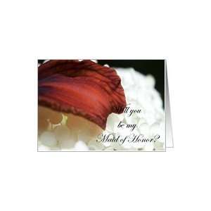 Will you be my Maid of Honor   Red Lily Card Health 