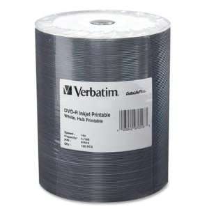  Verbatim VER97016 DVD R, Inkjet Printable, 4.7GB, 16x, 100 