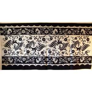  Hand Batik Tapestry Tablecloth Pattern Black Phoenix 