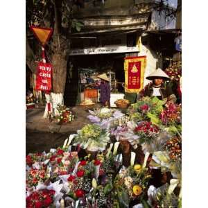 Flower Market Stalls, Hanoi, Vietnam, Indochina, Southeast Asia 
