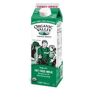 Organic Valley Milk, Ultra Pasteurized Milk, Nonfat, 1 Quart 