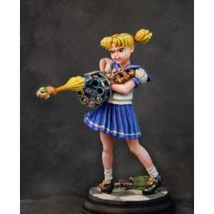  Anime School Girl with Hamster Gun (54mm): Toys & Games