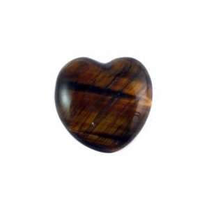 25mm Tiger Eye Puff Heart Pendant   Healing Stone   for Valentines 