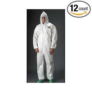   Coverall with Hood, Elastic Wrists and Ankles   12 per case   Medium