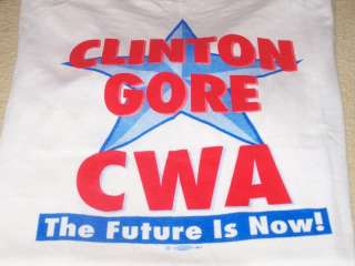 BILL CLINTON / AL GORE 1996 Election Campaign Shirt NEW  
