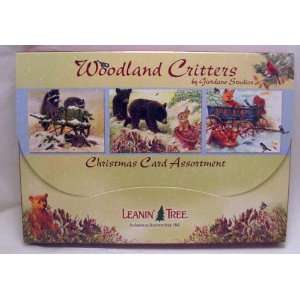  Leaning Tree AST90249 Woodland Critters Christmas Card 