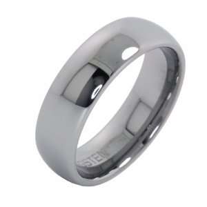7MM Classic High Polished Domed Tungsten Carbide Band (sizes 7   13 