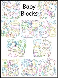BABY BLOCKS * Machine Embroidery * 10 Designs, 2 Sizes  
