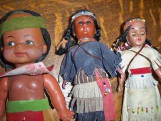 VTG American Indian Doll Lot Standard Doll Co.  