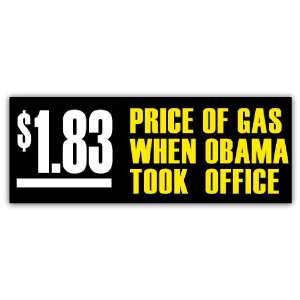   Price of Gas When Obama Took Office Anti obama Sticker Decal 7 X 3