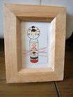 japanese vintage kokeshi doll minature print framed rare cute mini 