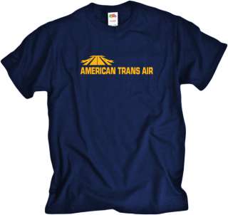 American Trans Air Vintage Logo US Airline T Shirt  