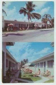 BLAIR VILLA MOTEL MIAMI BEACH FL FLORIDA POSTCARD 1952  