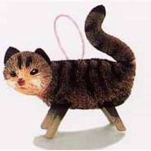    Striped Cat Standing Christmas Tree Ornament