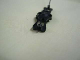Antique Victorian Black Jet Glass Small Pin Brooch Mourning Jewelry C 
