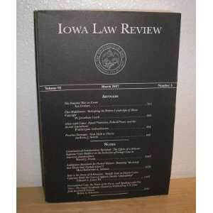  : Iowa Law Review Volume 92 Number 3 March 2007: Ozan O. Varol: Books