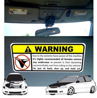String Warning Sticker, race car, funny, girl, sexy  