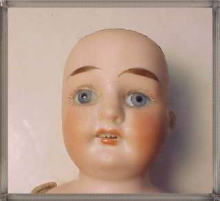 Antique A. & M. Alma Bisque Head Kidskin Body #14 Doll  