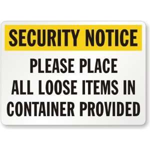   In Container Provided Laminated Vinyl Sign, 5 x 3.5