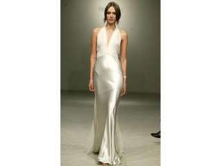 Vera Wang 2G144 Silk Charmeuse English Net Ivory Sweep Couture Bridal 