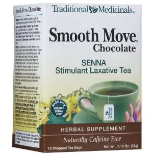   Medicinals Chocolate Smooth Move Herbal Wrapped Tea Bags, 16 ct, 6 pk