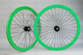 Velocity B43 Track Wheels LIME GREEN RADIAL Fixed Gear  