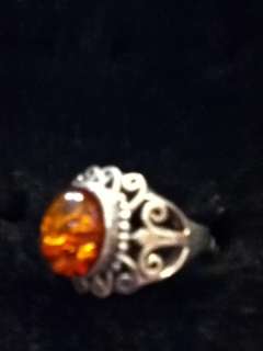 Natural Baltic Amber Ring Honey could be pinky ring perfect fit for a 