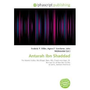  Antarah Ibn Shaddad (9786133975552) Books