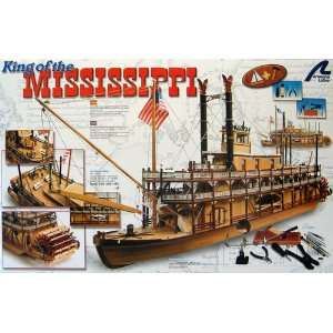  King of the Mississippi + Tools 1:80 Scale Wooden Ship Kit 