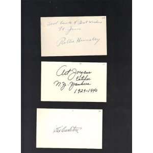  Rollie Hemsley 1936 Yankees signed autograph 3X5 JSA 
