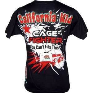  Cage Fighter Urijah Faber California Black T Shirt (Size 